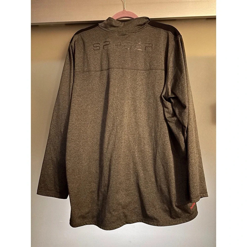 Spyder Active‎ Half Zip Long Sleeve Pullover Base Shirt (Men's XL) Gray